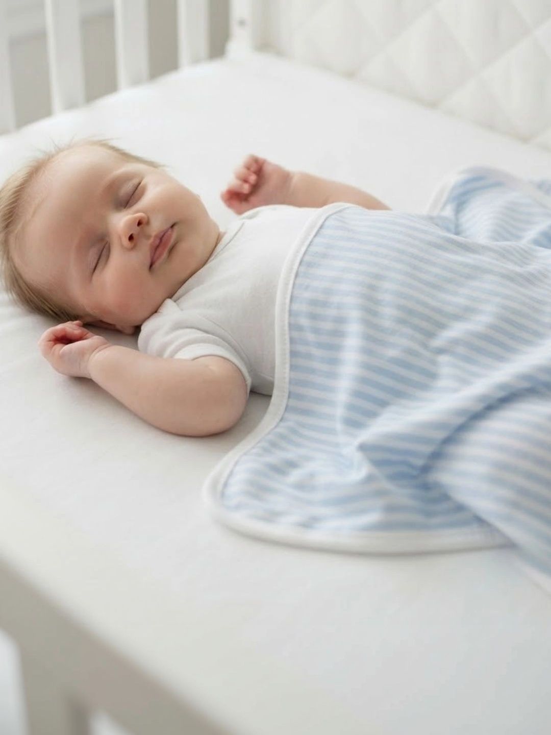 MINI KLUB Blue Striped 210 GSM Blanket-image-32