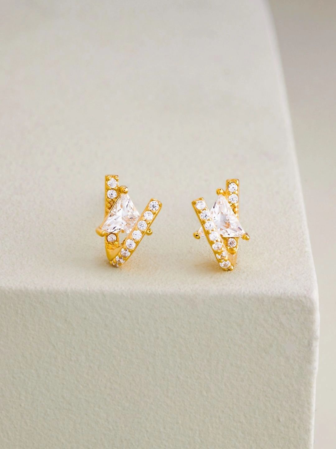 Kushal's Fashion Jewellery Geometric Studs Earrings-picture-19