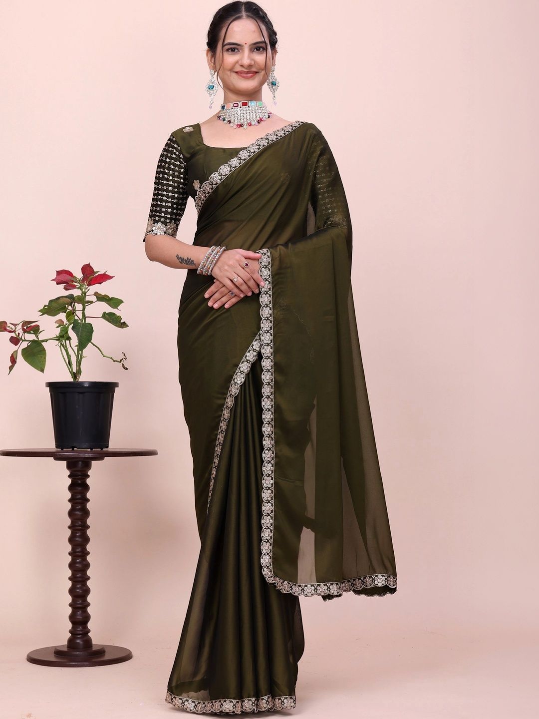 Mitera Embroidered Poly Chiffon Designer Saree-picture-22