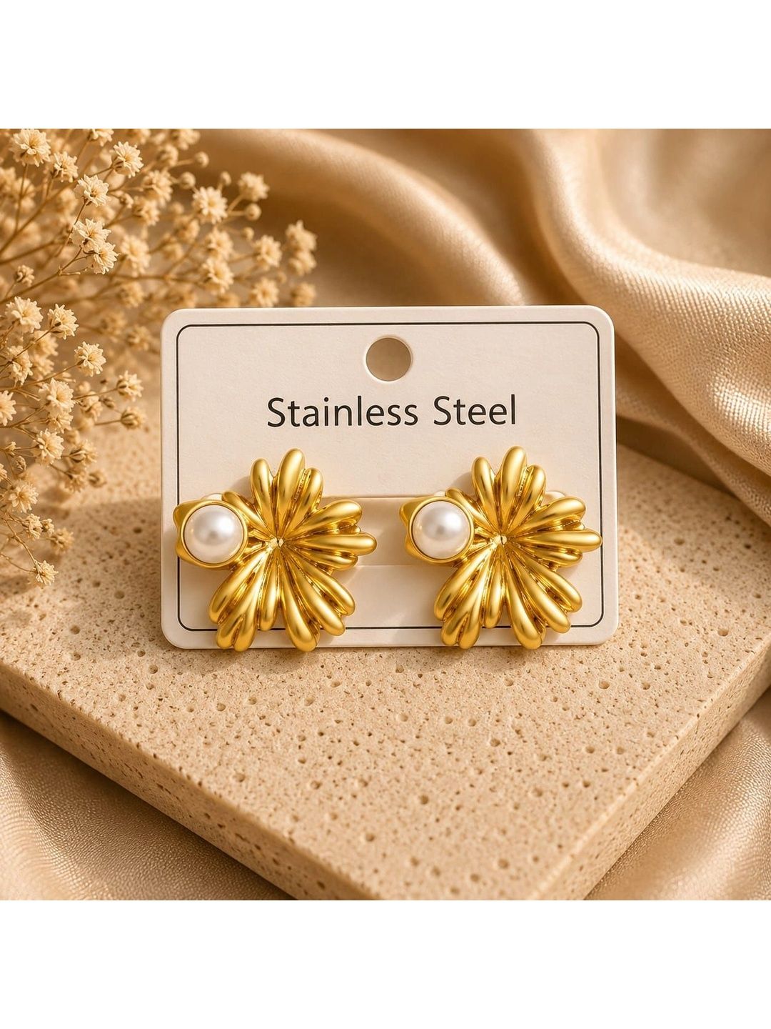 GARV GLEAM Floral Studs Earrings-picture-34