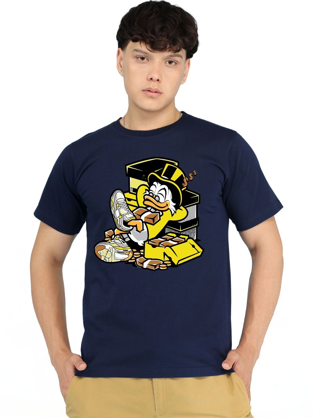 HERE&NOW Men Donald Duck Printed T-shirt-image-17