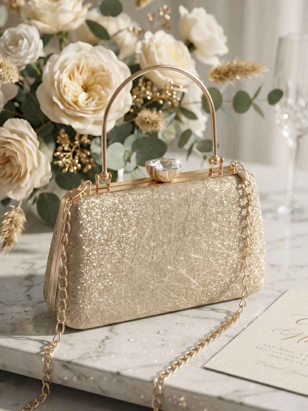 MISHA Textured Embellished Box Clutch-picture-40
