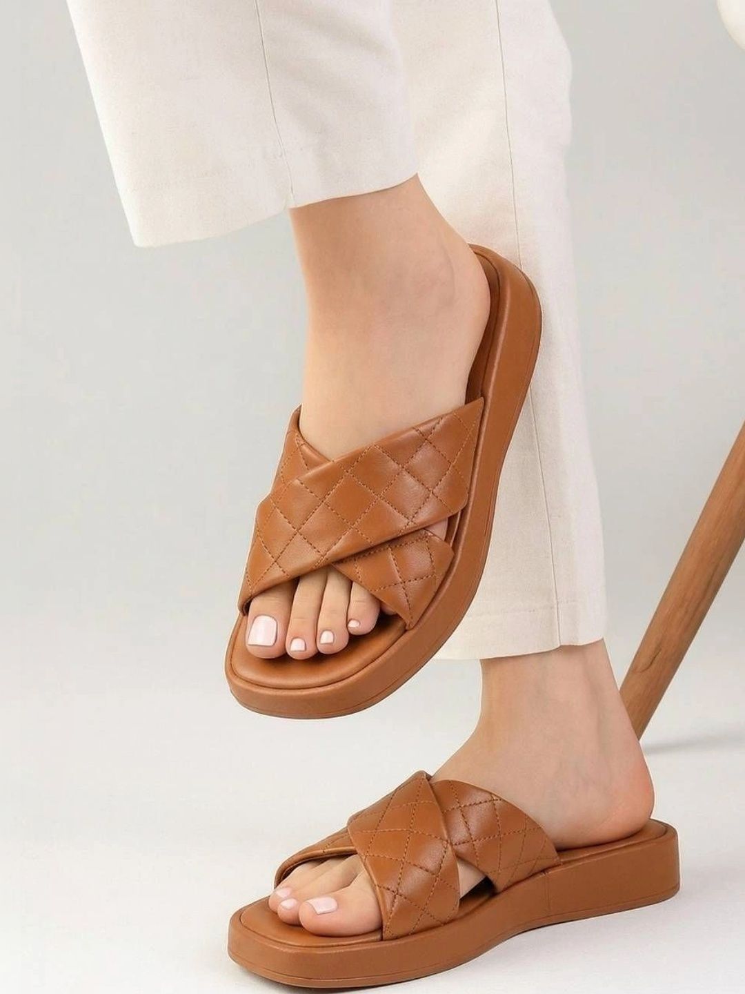 Baespice Textured Platform Sandals-picture-19