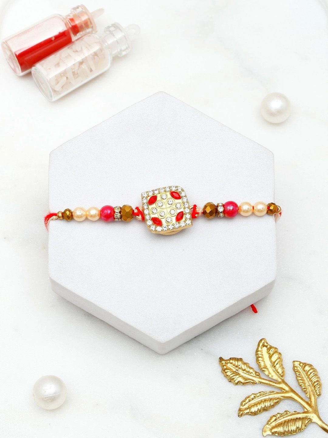Archies Set of Rakhi Gift Set With Perfume & Roli Chawal-picture-17