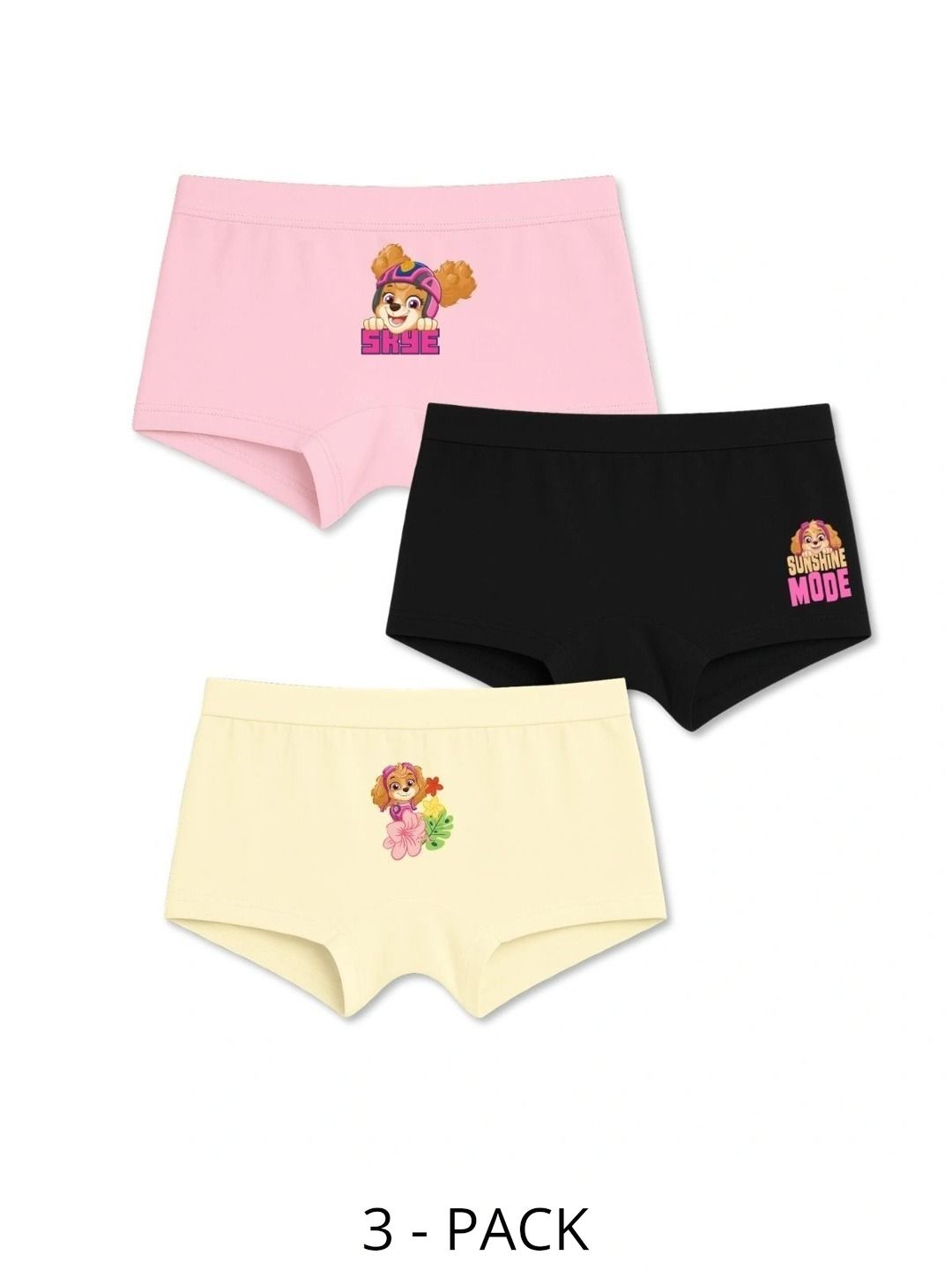 Button Bear Girls Pack of 3 Printed Cotton Boy Shorts-picture-21