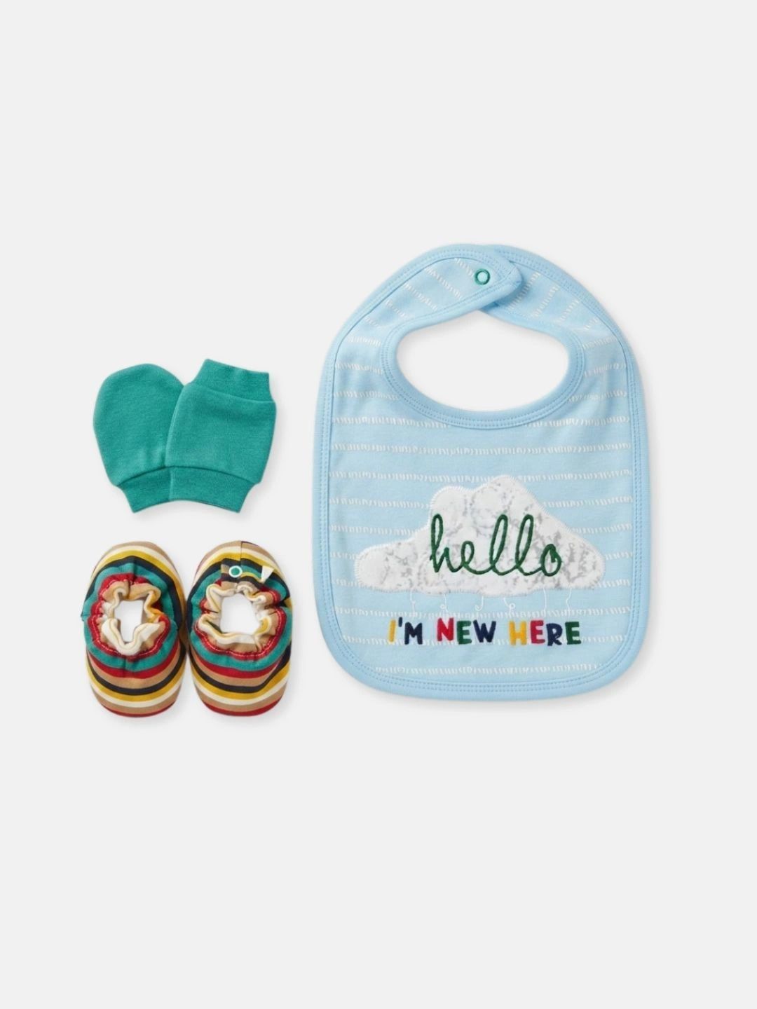 MINI KLUB Infant Boys Set Of 5 Printed Pure Cotton Apparel Gift Set-picture-24