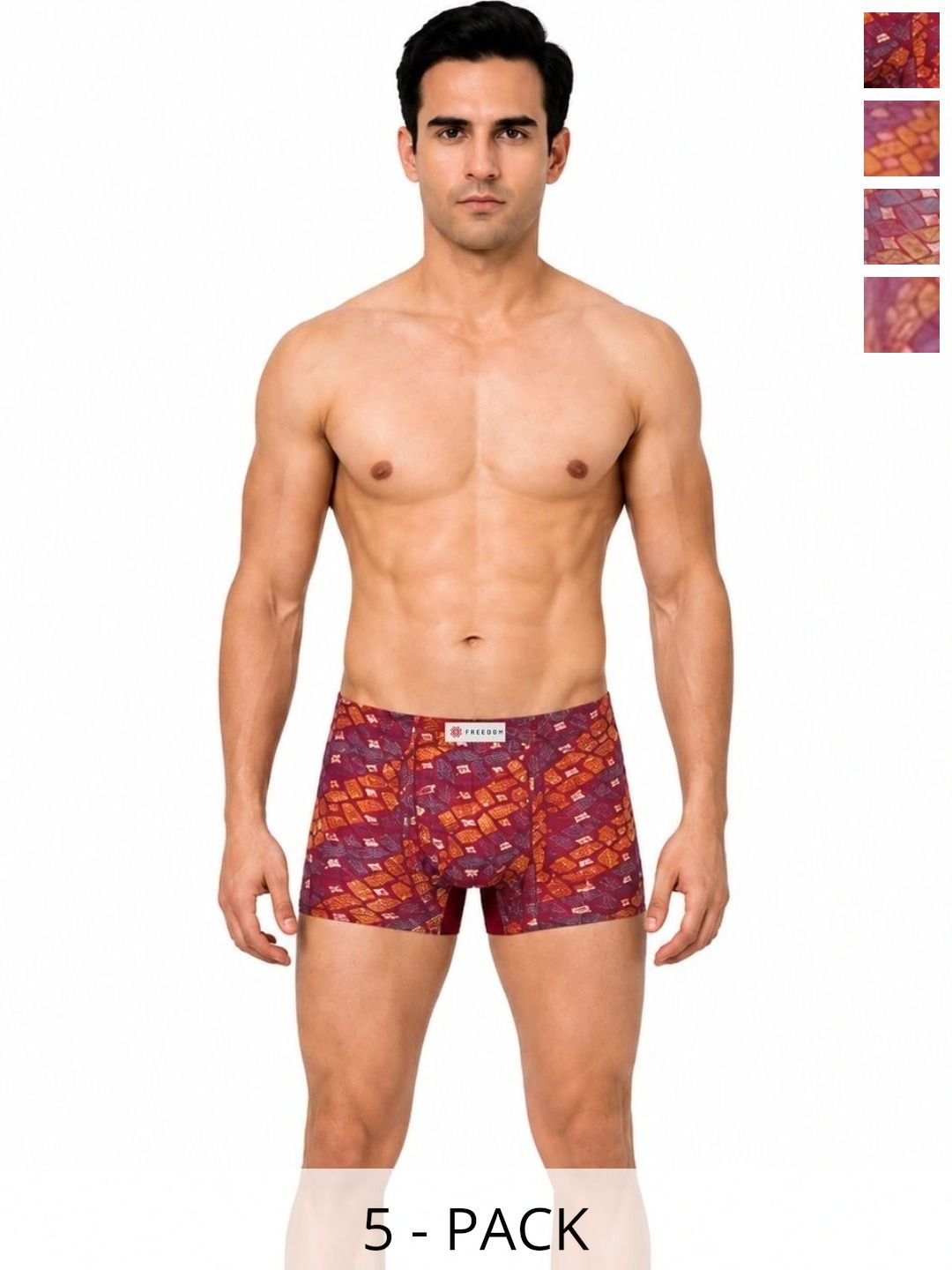 Kothari Pack of 5 Cotton Assorted Printed Trunks-picture-28