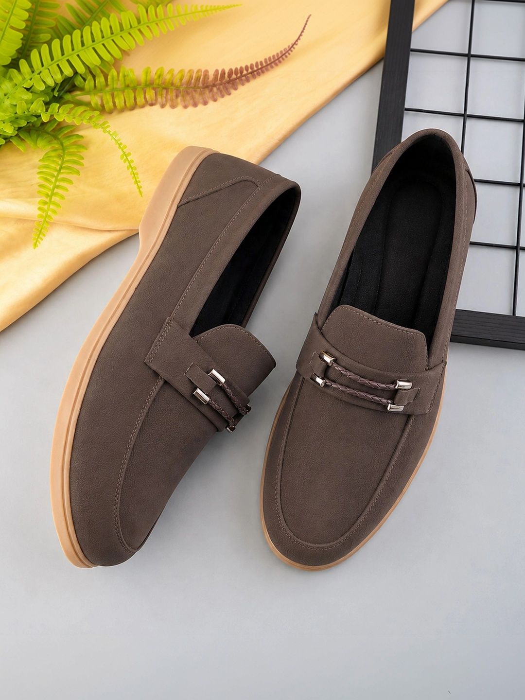 Mast & Harbour Men Velvet Loafers-picture-21
