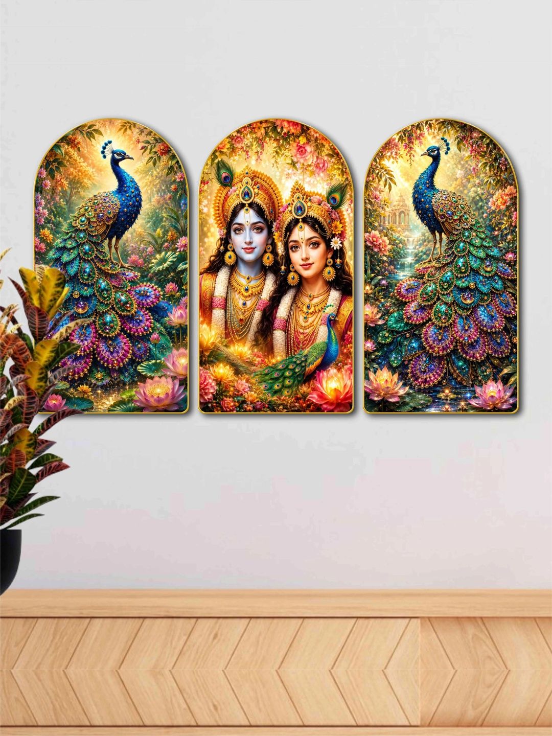 Aura Multicoloured MDF Religious Wall Paintings-picture-18