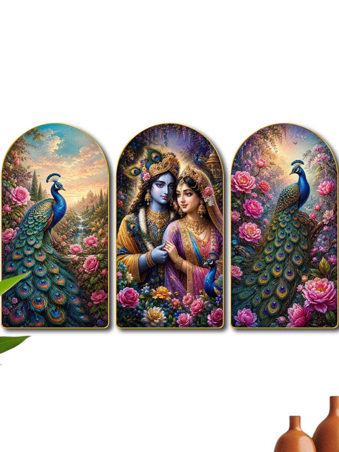 Livin'luxe Multicoloured MDF Religious Wall Paintings-picture-13