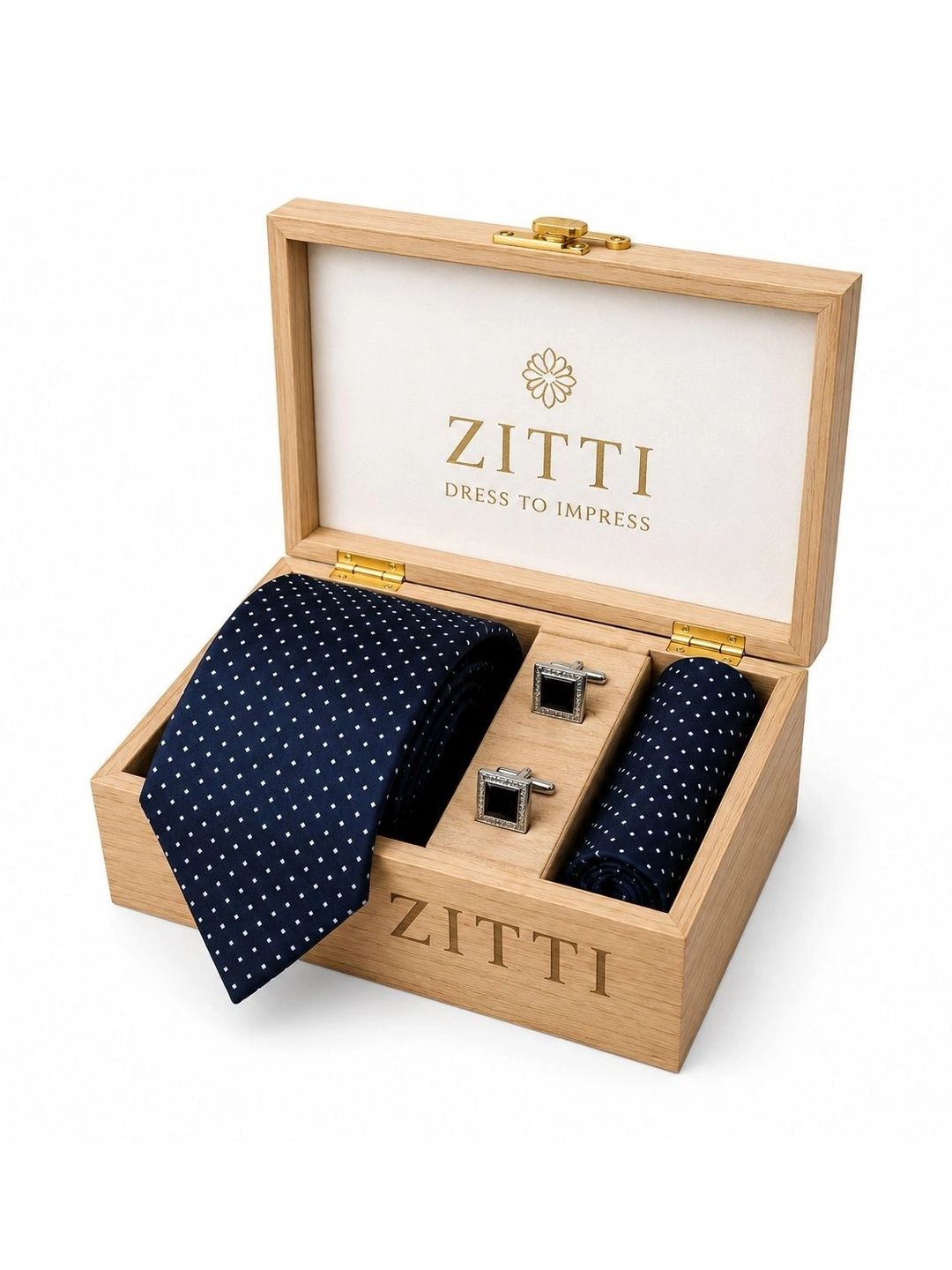 ZITTI Men Accessory Gift Set of Tie Cufflinks & Pocket Square-picture-28
