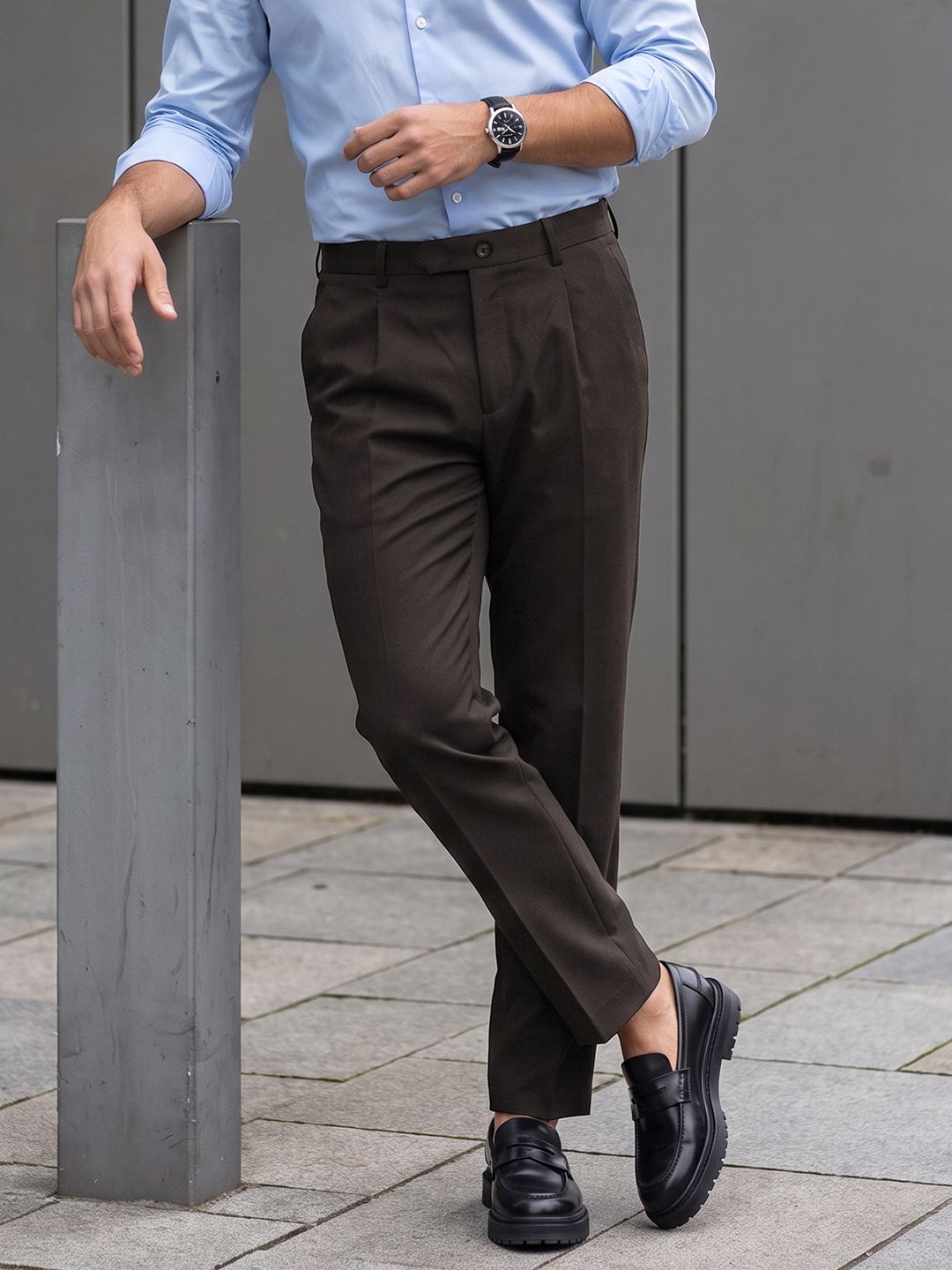 INVICTUS Men Tapered Fit Formal Trouser-image-48