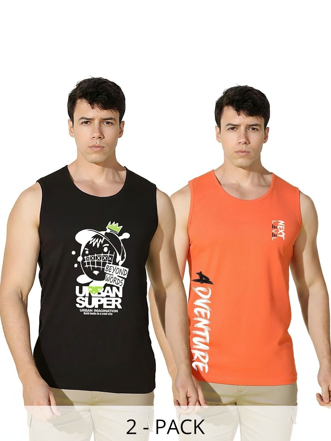 MINISTRY OF FRIENDS Men Pack Of 2 Printed Innerwear Vest-picture-18