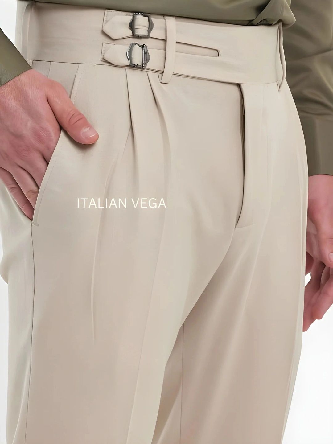 Italian Vega Men High-Rise Wrinkle Free Pleated Trousers-picture-25