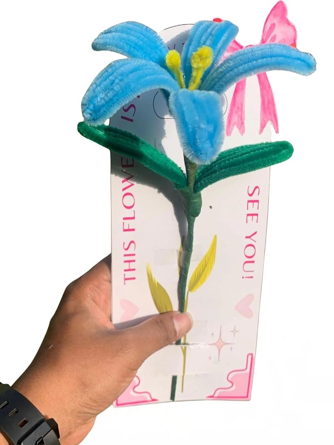 Agantuk Blue 1 Pieces Artificial Flower-image-30