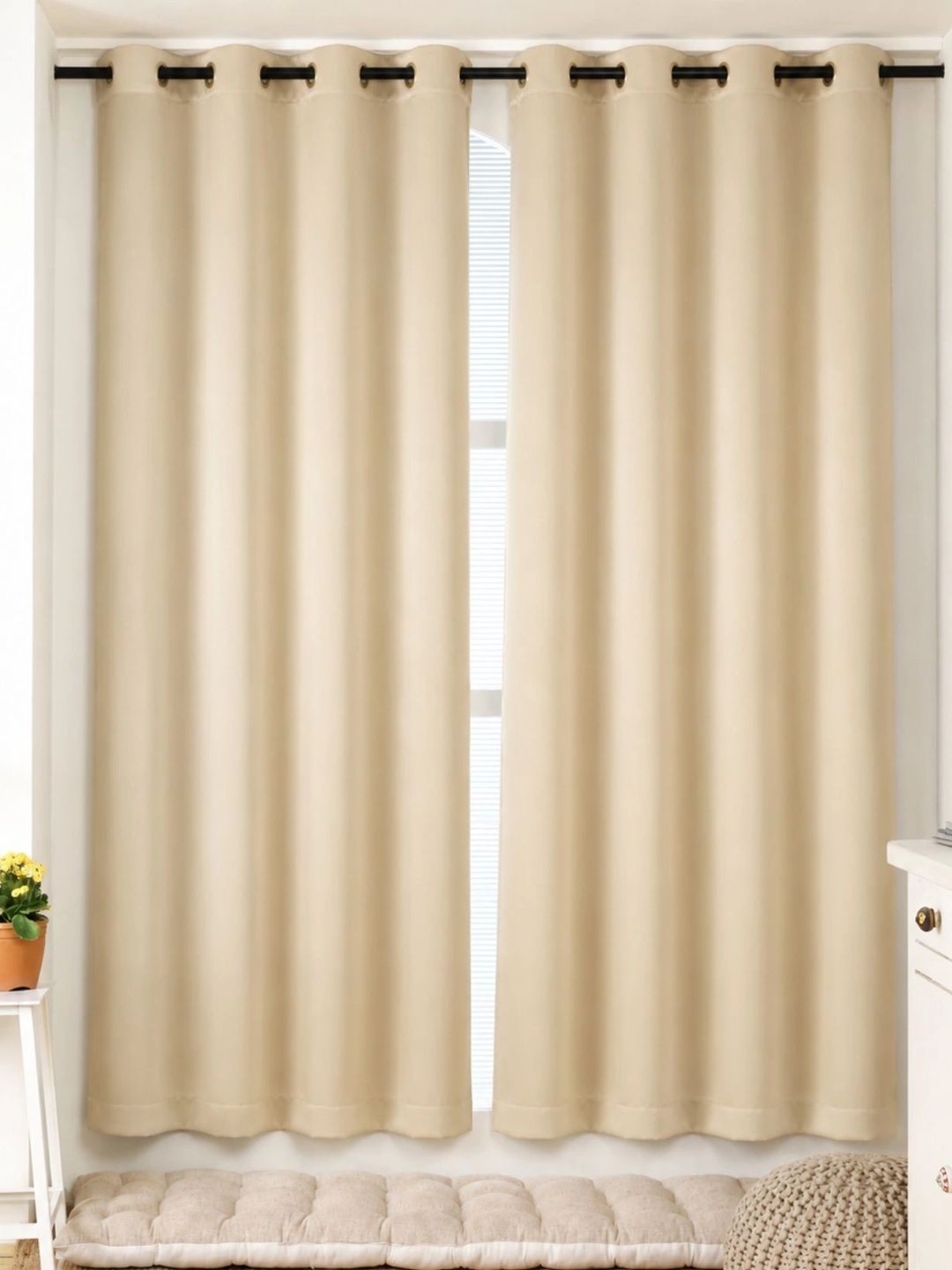 Homeful Style Gold-Toned Set of 2 Door Curtain-picture-37