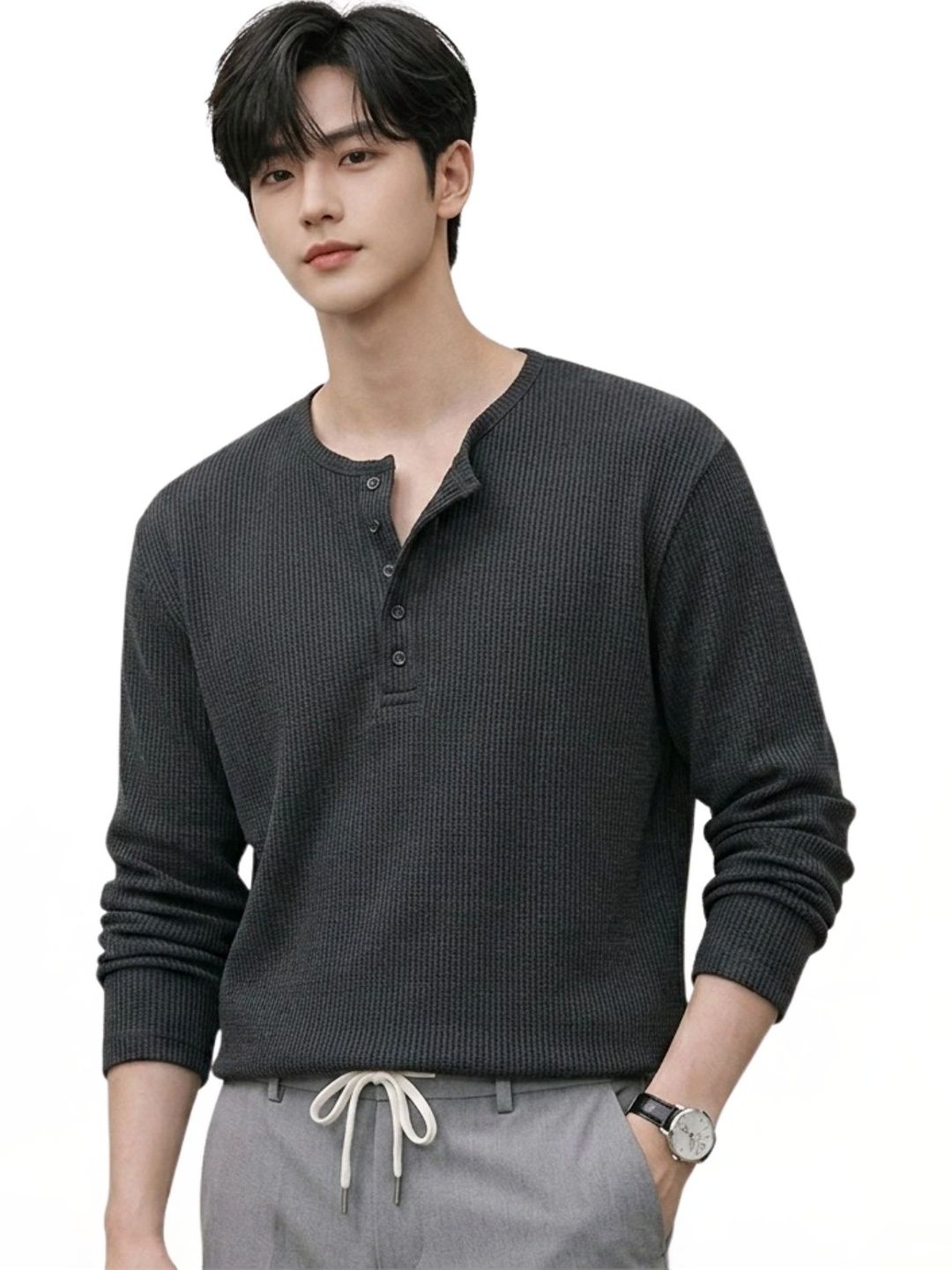SHAIRA FASHION Men Henley Neck T-shirt-picture-15