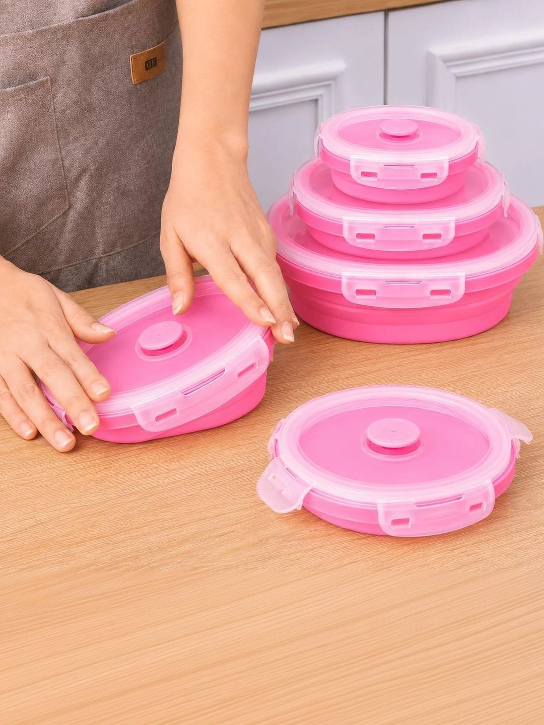 SAGEWARE Pink 2026 Silicone Dishwasher and Microwave Safe Fridge Container-picture-24