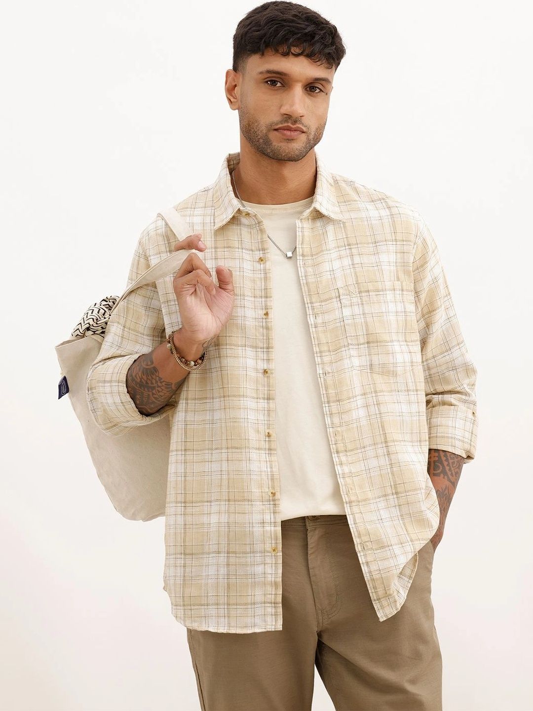 WROGN Men Checked Casual Shirt-picture-32