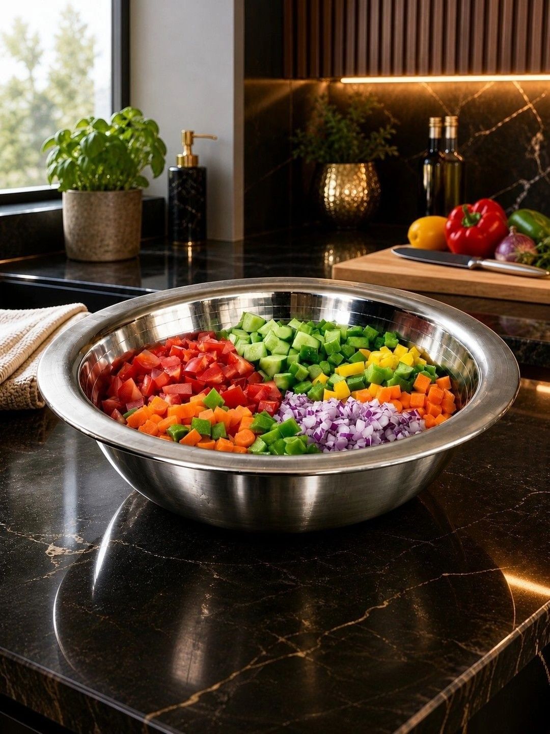 MIKANIX Silver-Toned 2026 1 Pieces Alloy Steel Easy to Clean Serving Bowl-picture-56