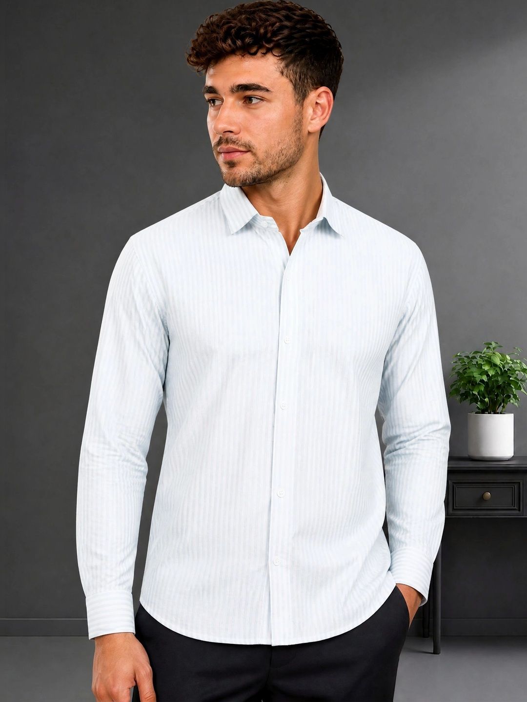 R.Code by The Roadster Life Co. Men Striped Casual Shirt-picture-20