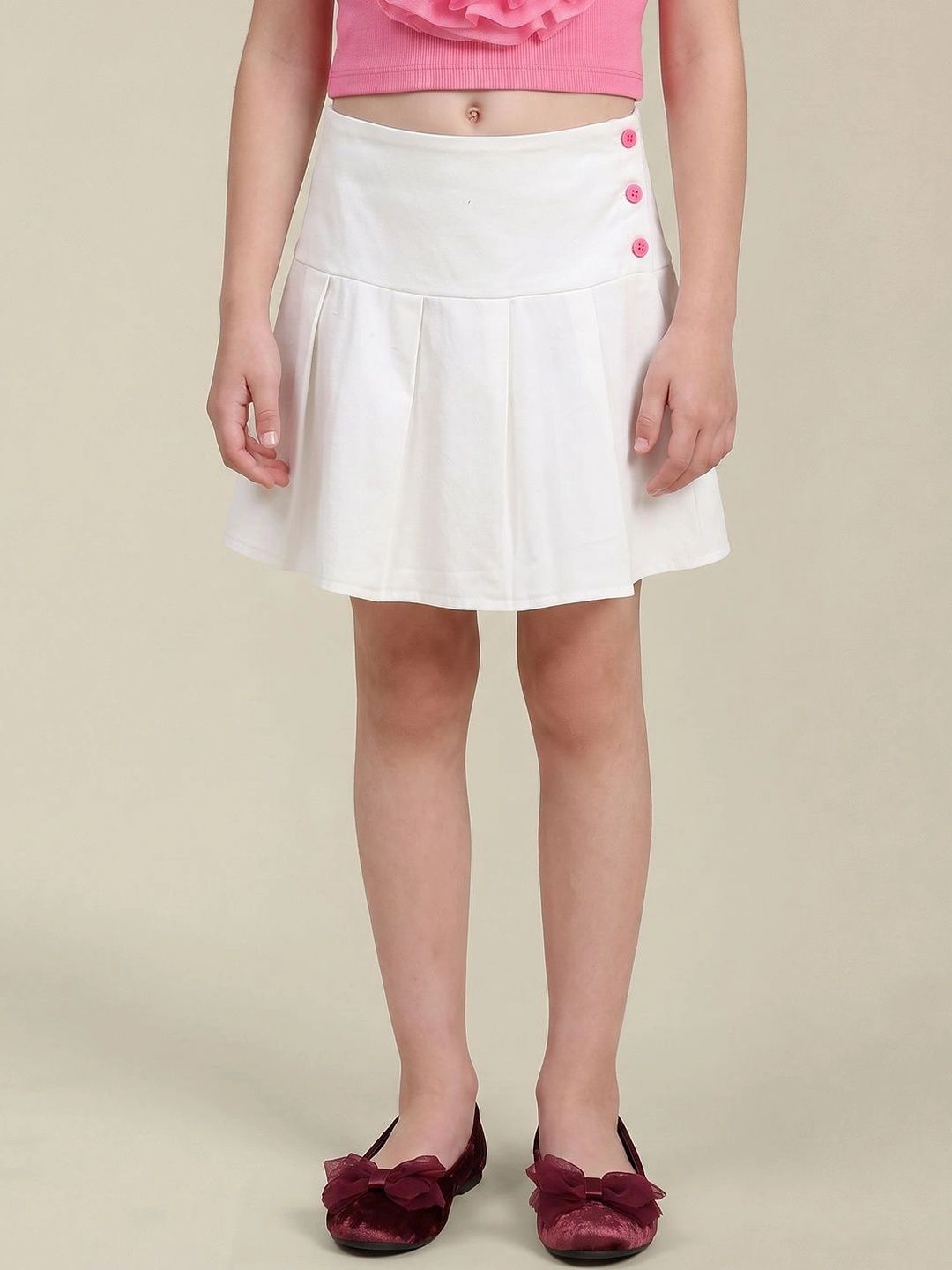 Vero Moda Girls Cotton Above Knee A-Line Skirt-picture-42