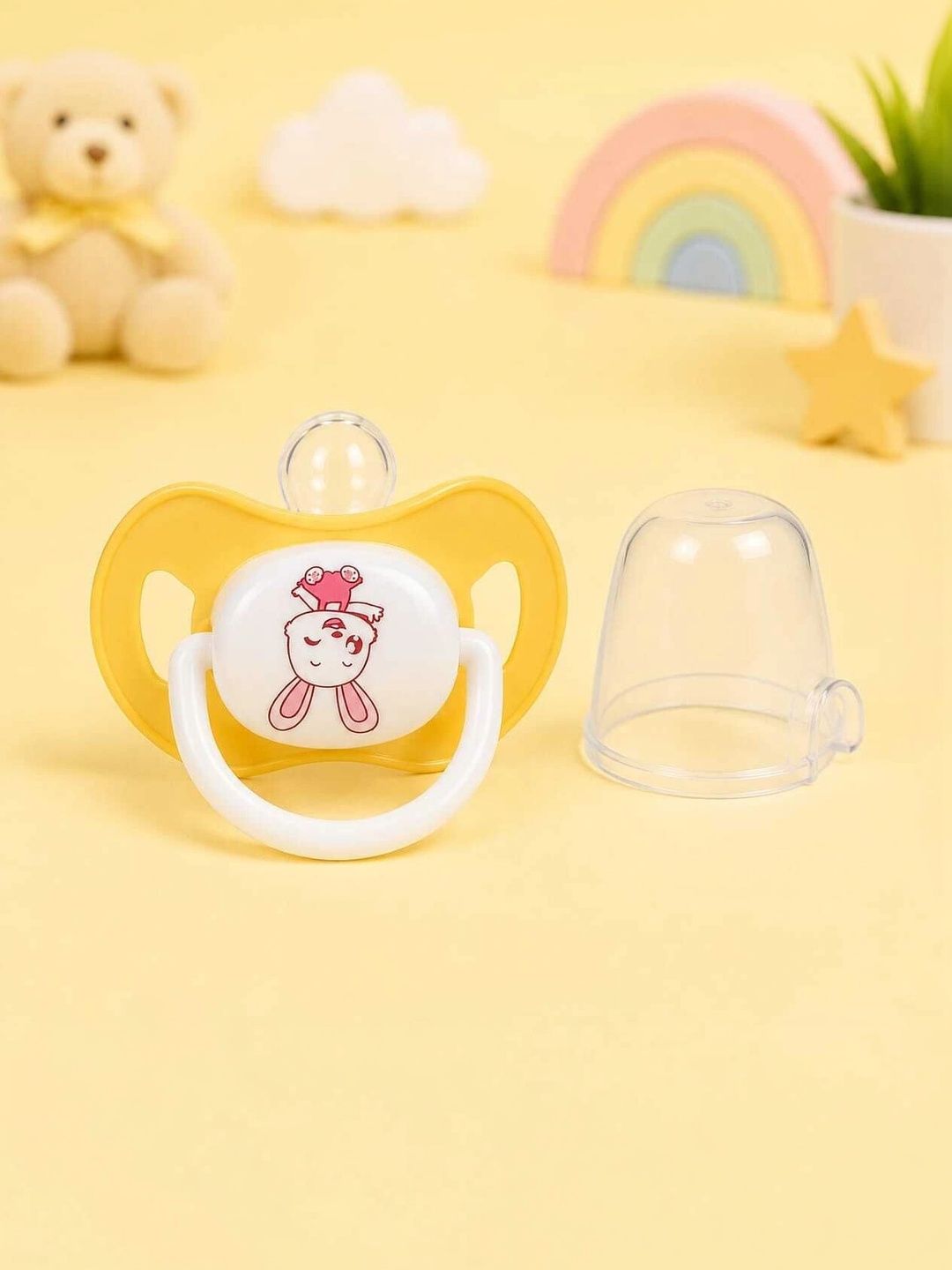 Joy Buzz Infants Yellow BPA-Free Soft Fruit Pacifier Style With Protective Cap-picture-46