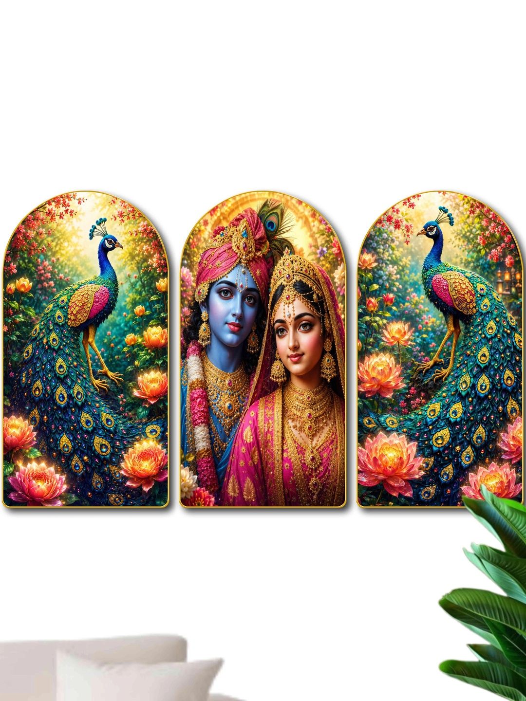 Livin'luxe Multicoloured MDF Religious Wall Paintings-picture-19