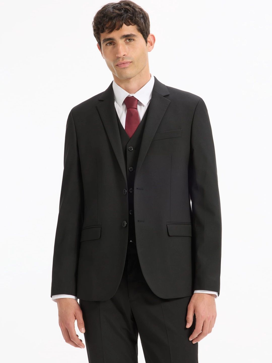 Celio Notched Lapel Single-Breasted Slim Fit Blazers-picture-13