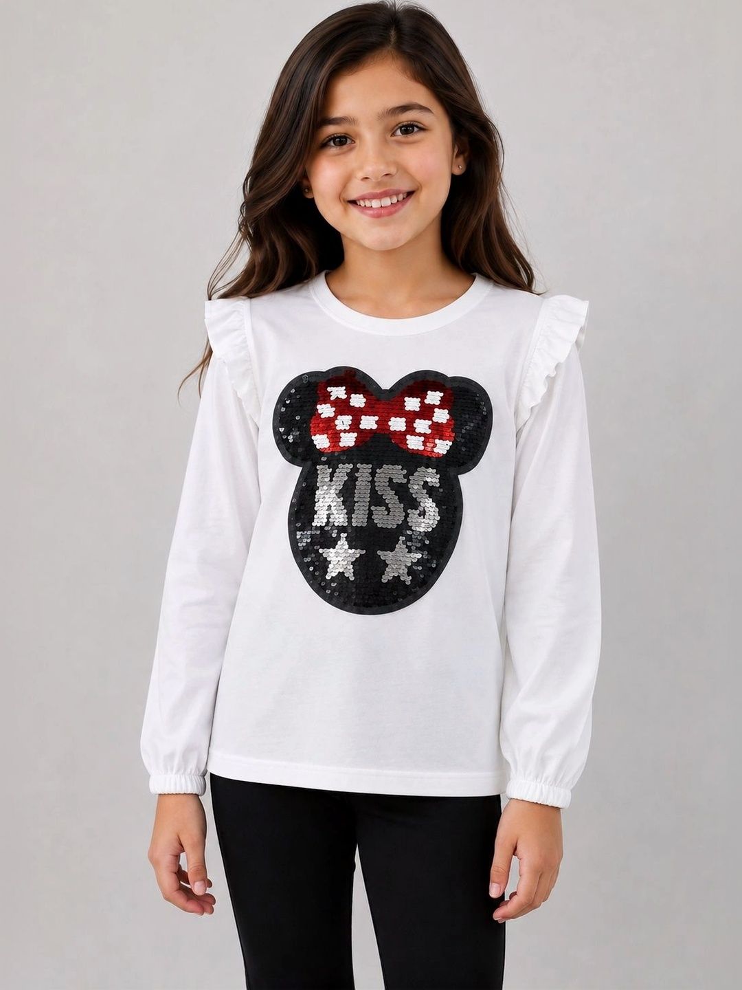Tiara Print Ruffles Cotton Top-picture-18
