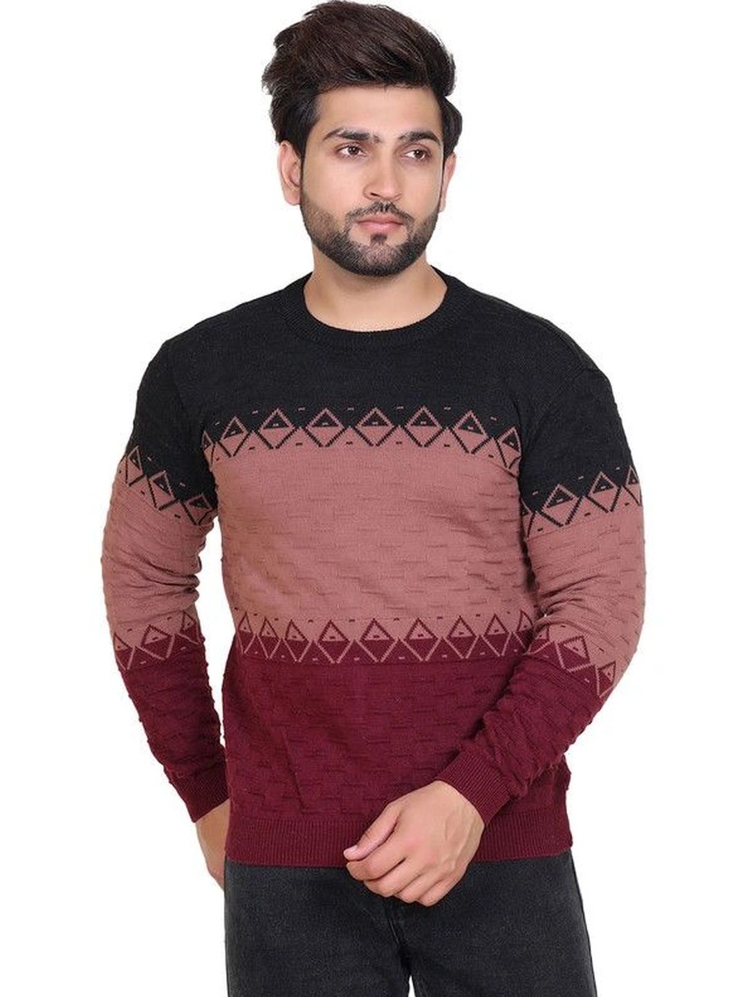 Grand Line Men Colourblocked Pullover-picture-21