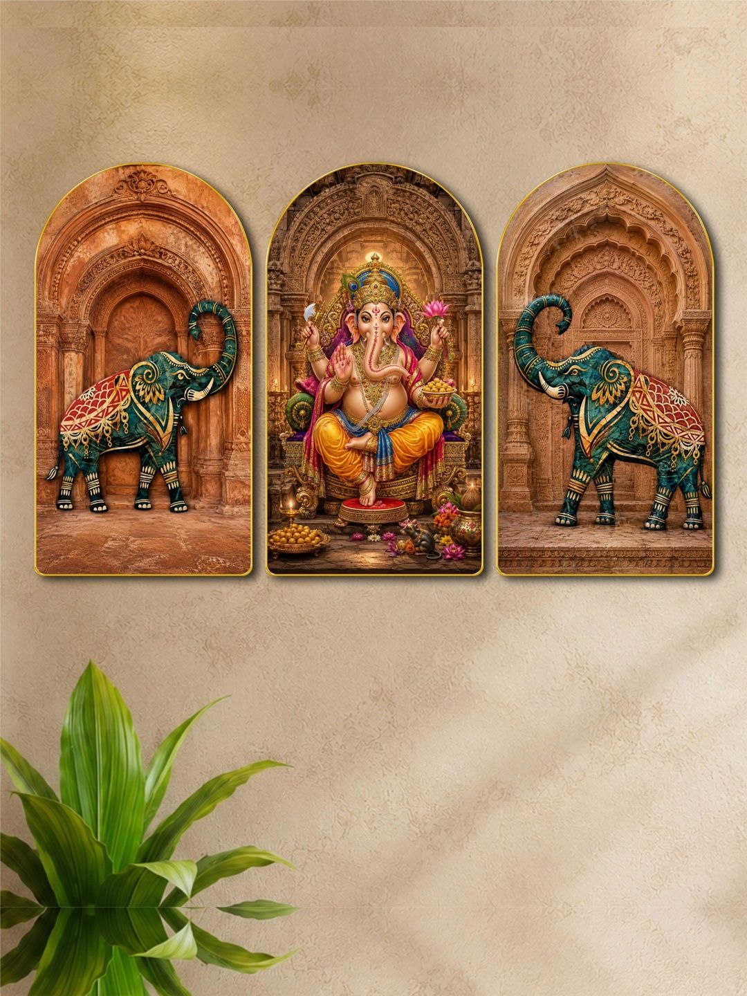 Livin'luxe Multicoloured MDF Religious Wall Paintings-picture-50