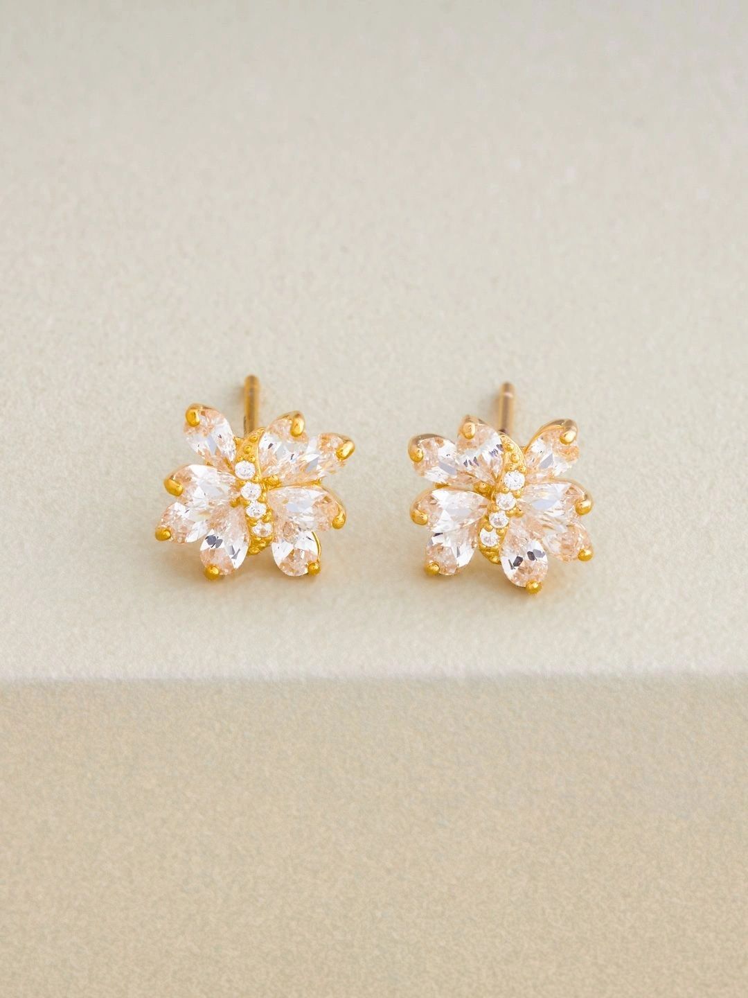 Kushal's Fashion Jewellery Floral Studs Earrings-picture-45