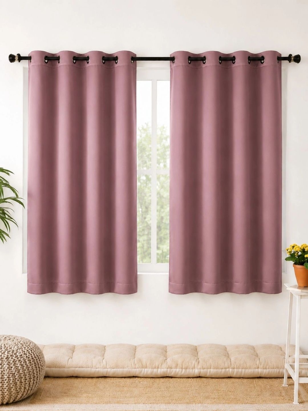Homeful Style Rose Set of 2 Window Curtain-picture-34