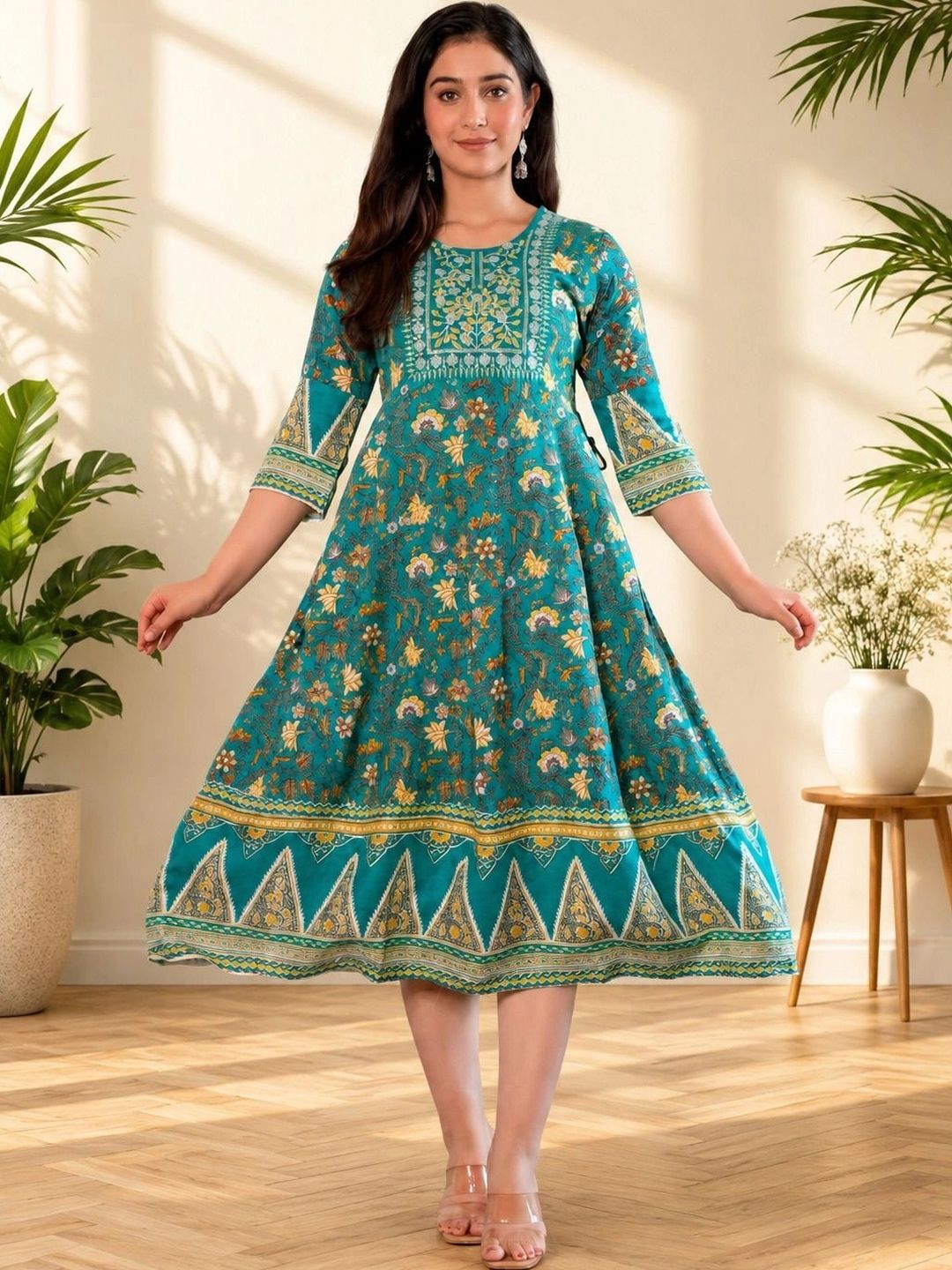 RAMYA FASHION Women Floral Printed Floral Anarkali Kurta-image-24