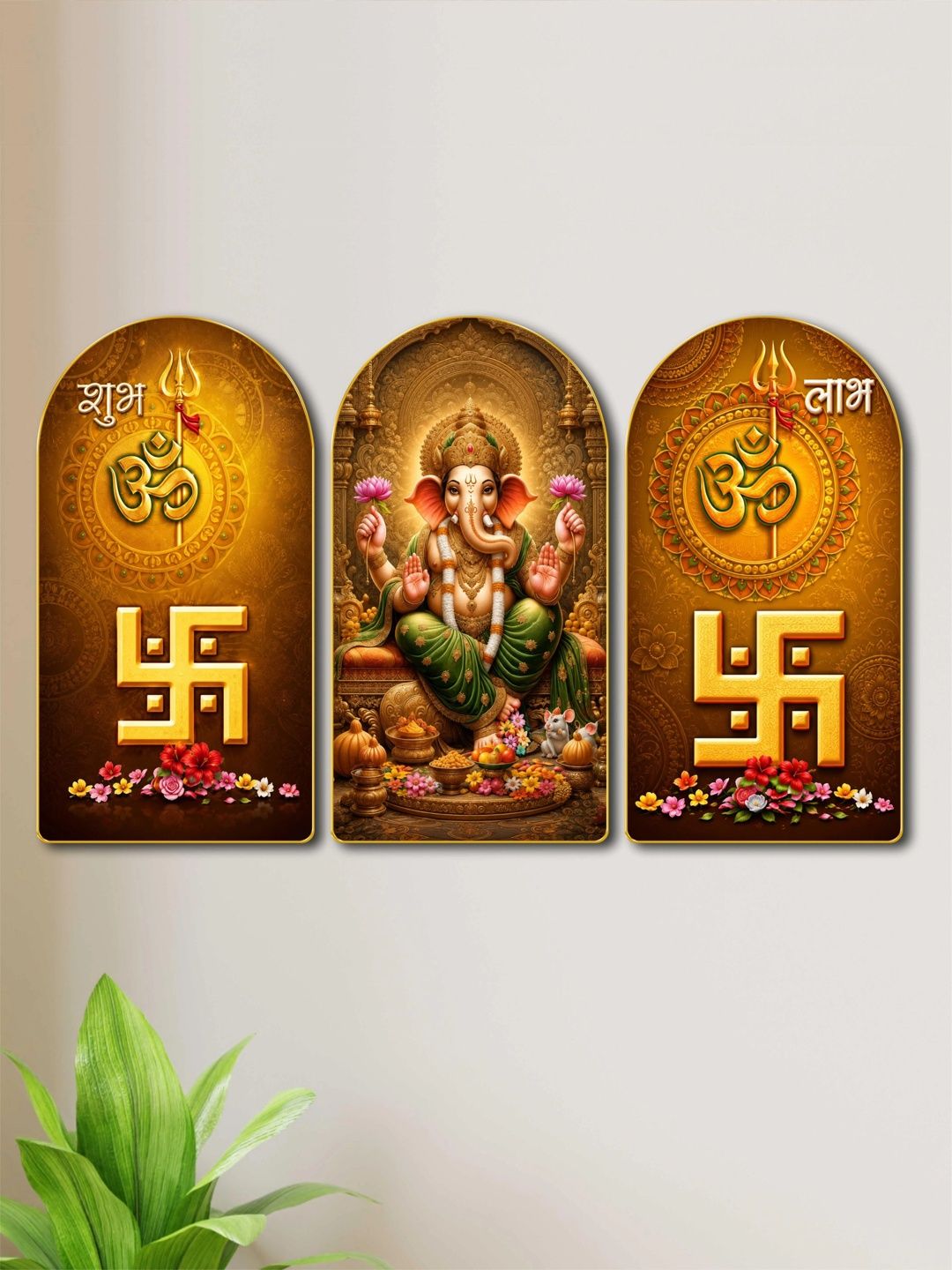 Livin'luxe Multicoloured MDF Religious Wall Paintings-picture-14