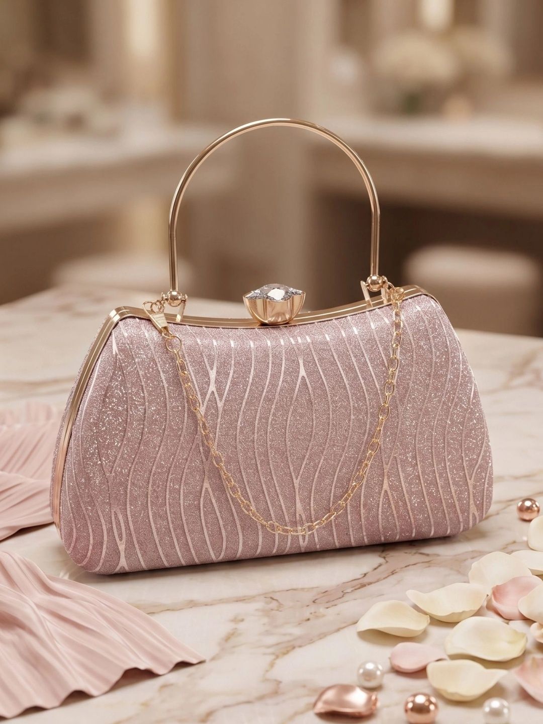 MISHA Textured Embellished Box Clutch-picture-55
