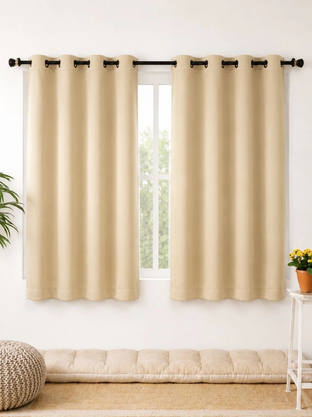 Homeful Style Gold-Toned Set of 2 Window Curtain-picture-27