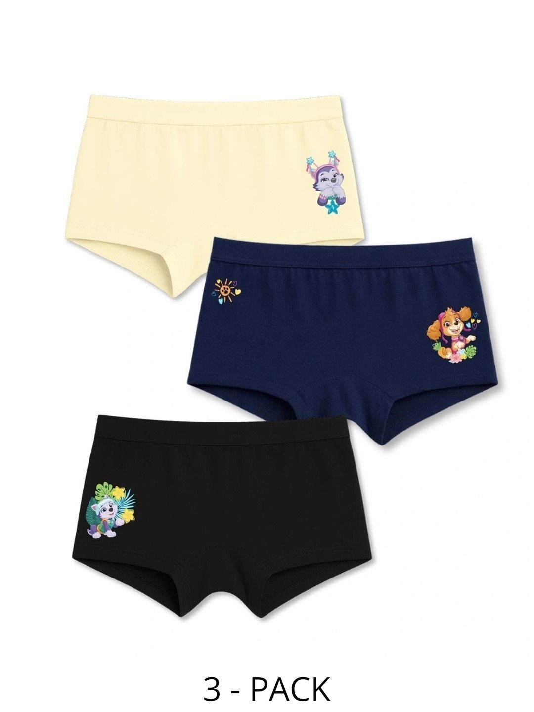 Button Bear Girls Pack of 3 Printed Cotton Boy Shorts-picture-53