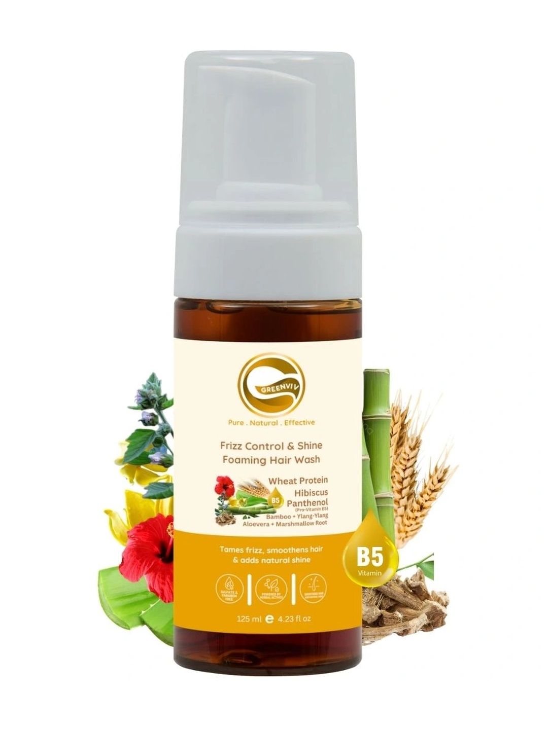 Greenviv Frizz Control & Shine Foaming Hair Wash - 125 ml-image-19