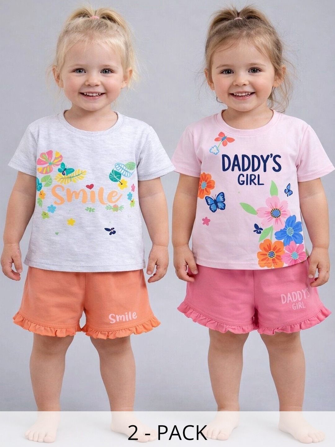 Todd N Teen Girls Printed T-shirt with Shorts-picture-10