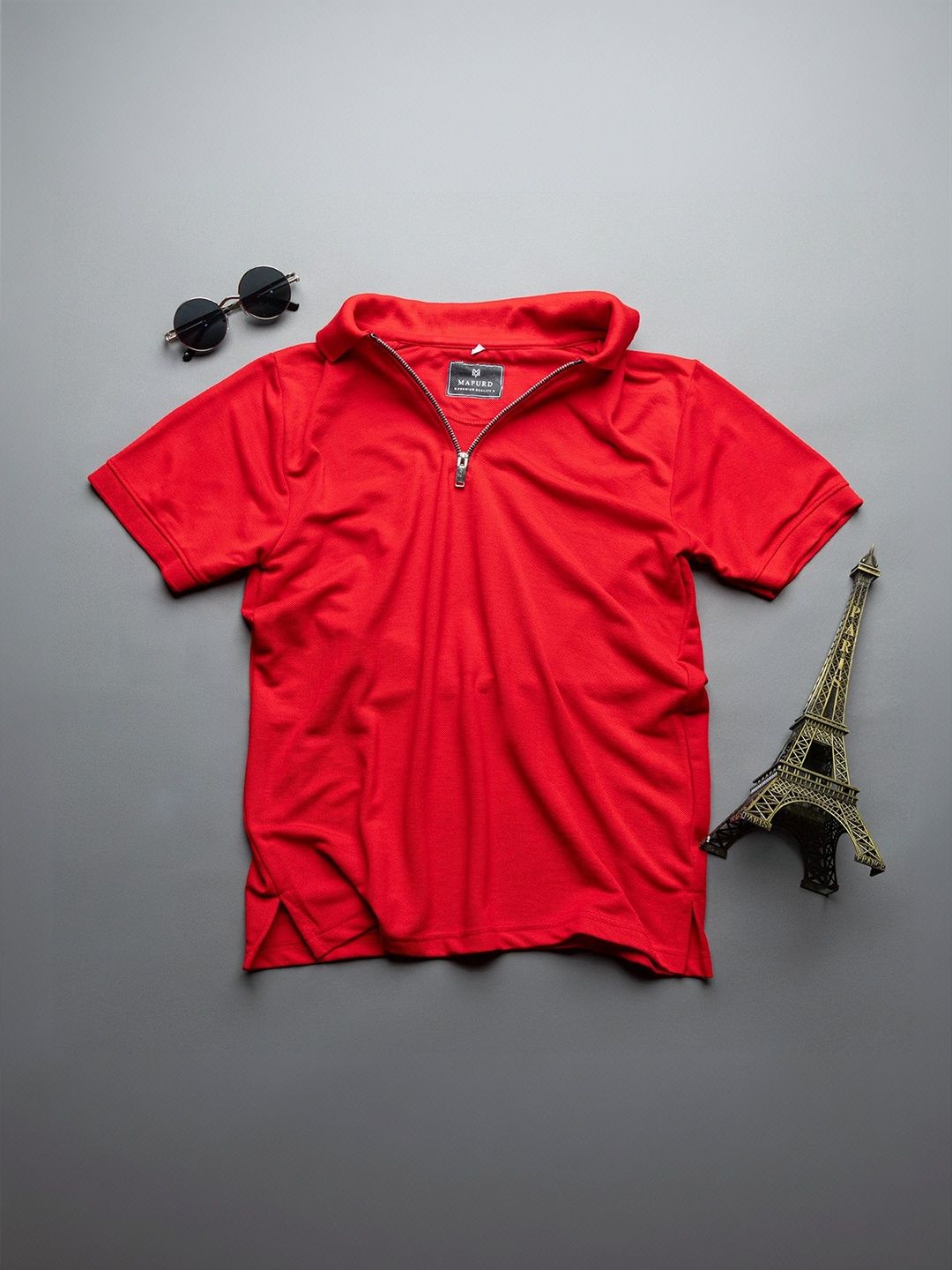 MAFURD Men Polo Collar T-shirt-image-43