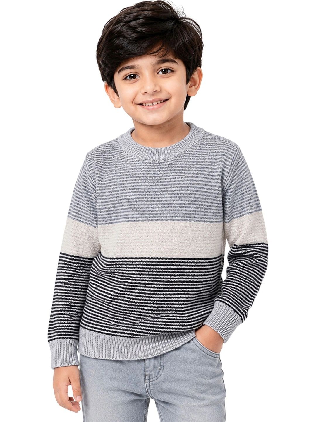 YK Boys Striped Pullover-image-19