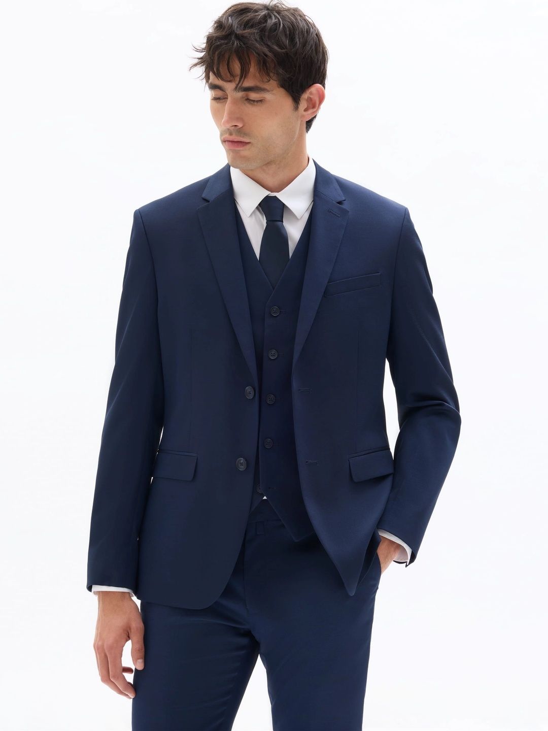 Celio Notched Lapel Single-Breasted Slim Fit Blazers-picture-14