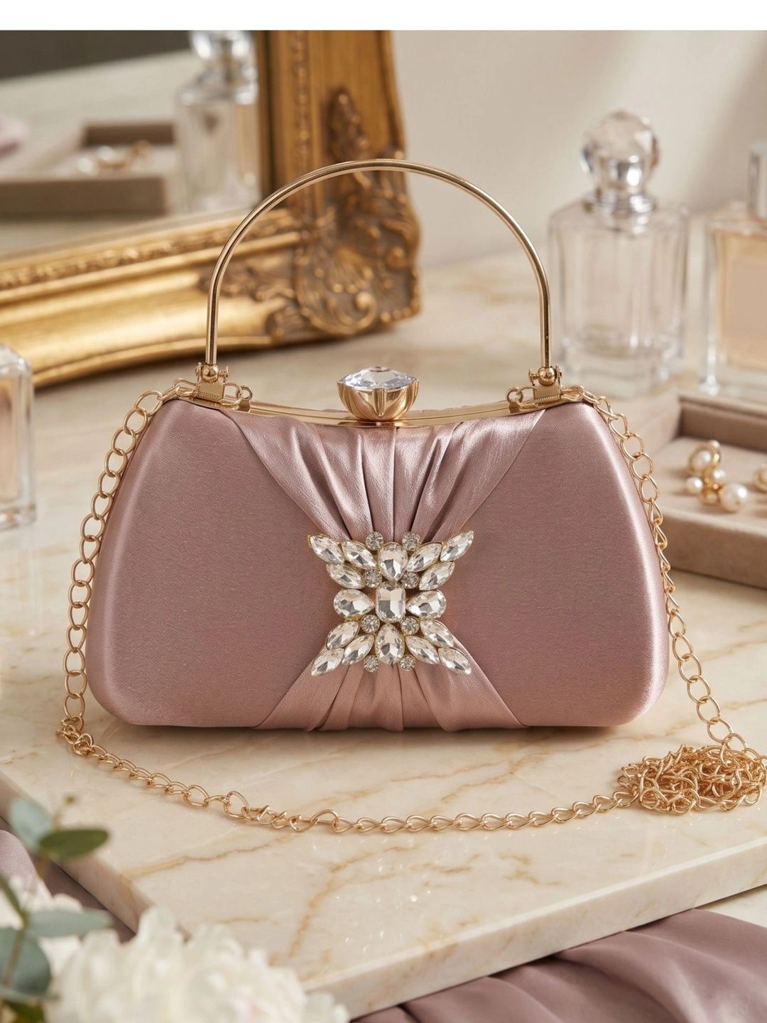 MISHA Textured Embellished Box Clutch-image-28