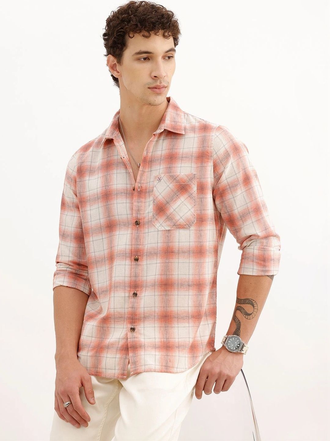 WROGN Men Checked Casual Shirt-picture-18