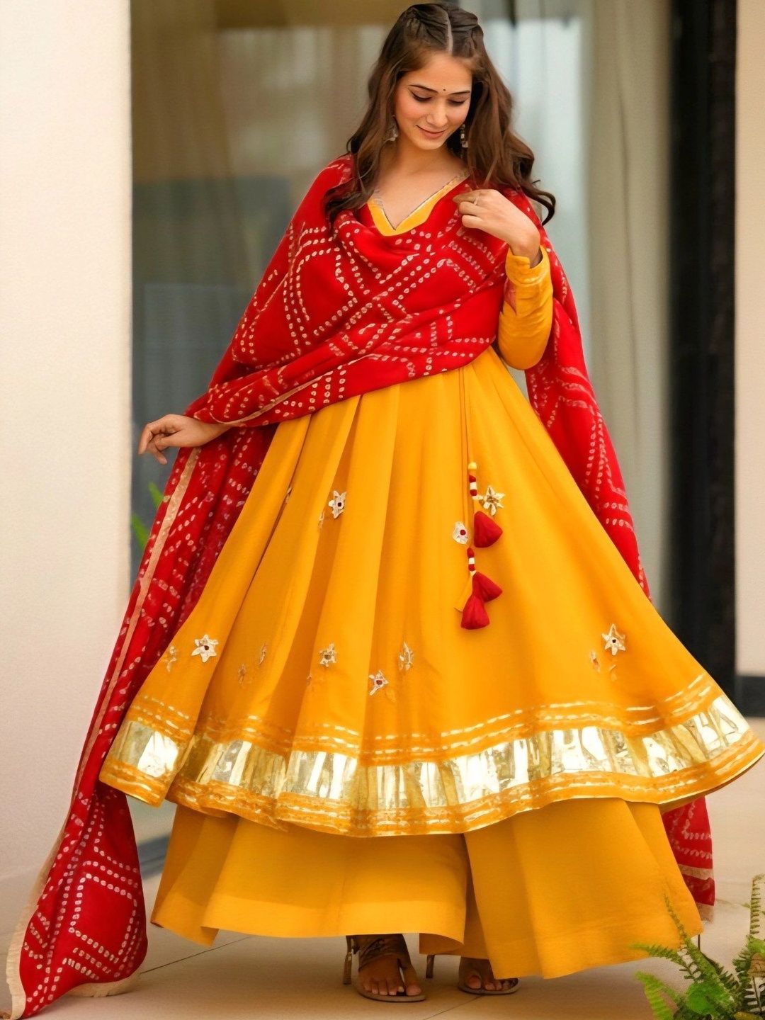 KALINI Women Gotta Patti Anarkali Kurta-picture-24