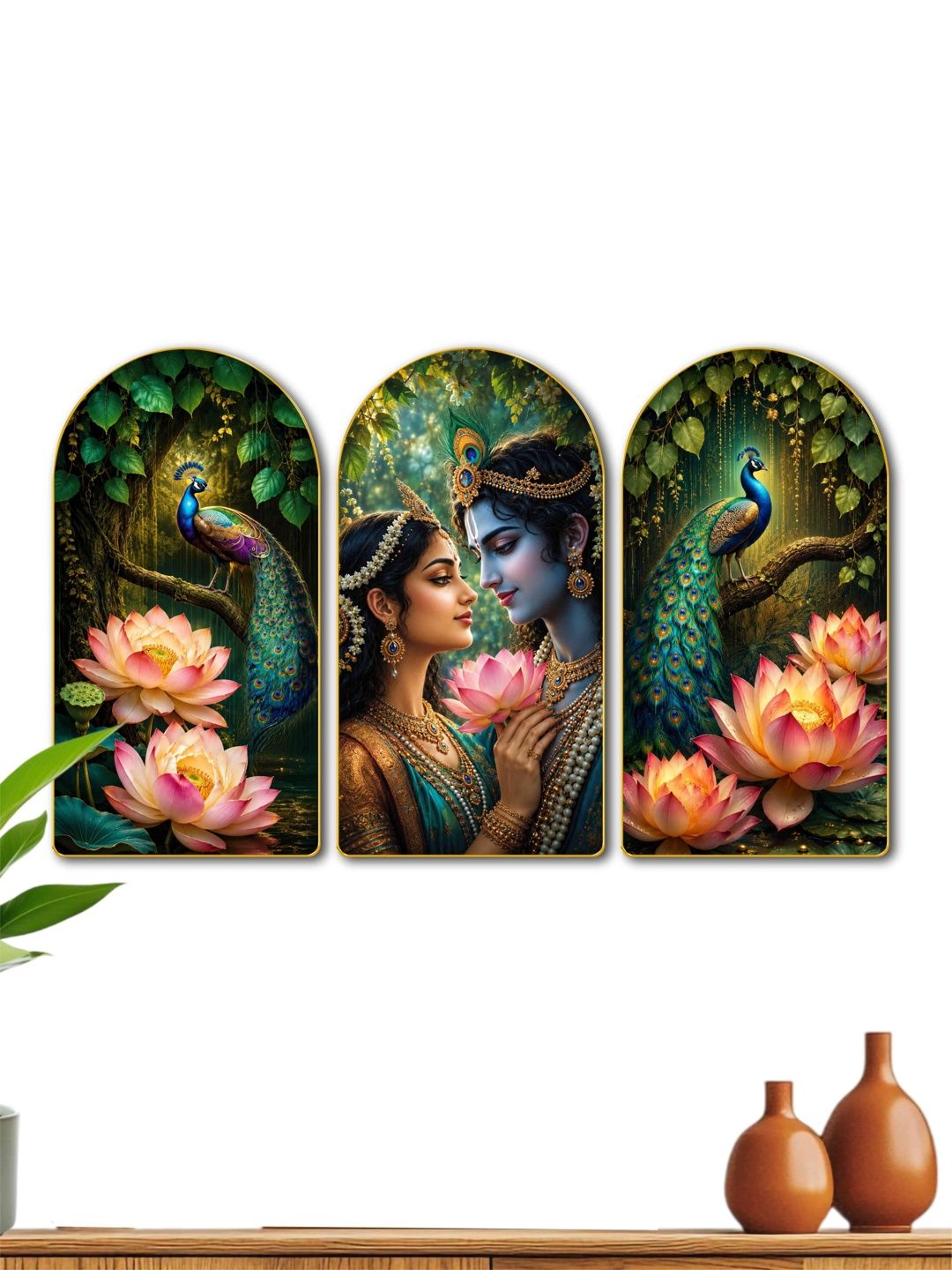 Livin'luxe Multicoloured MDF Religious Wall Paintings-picture-15