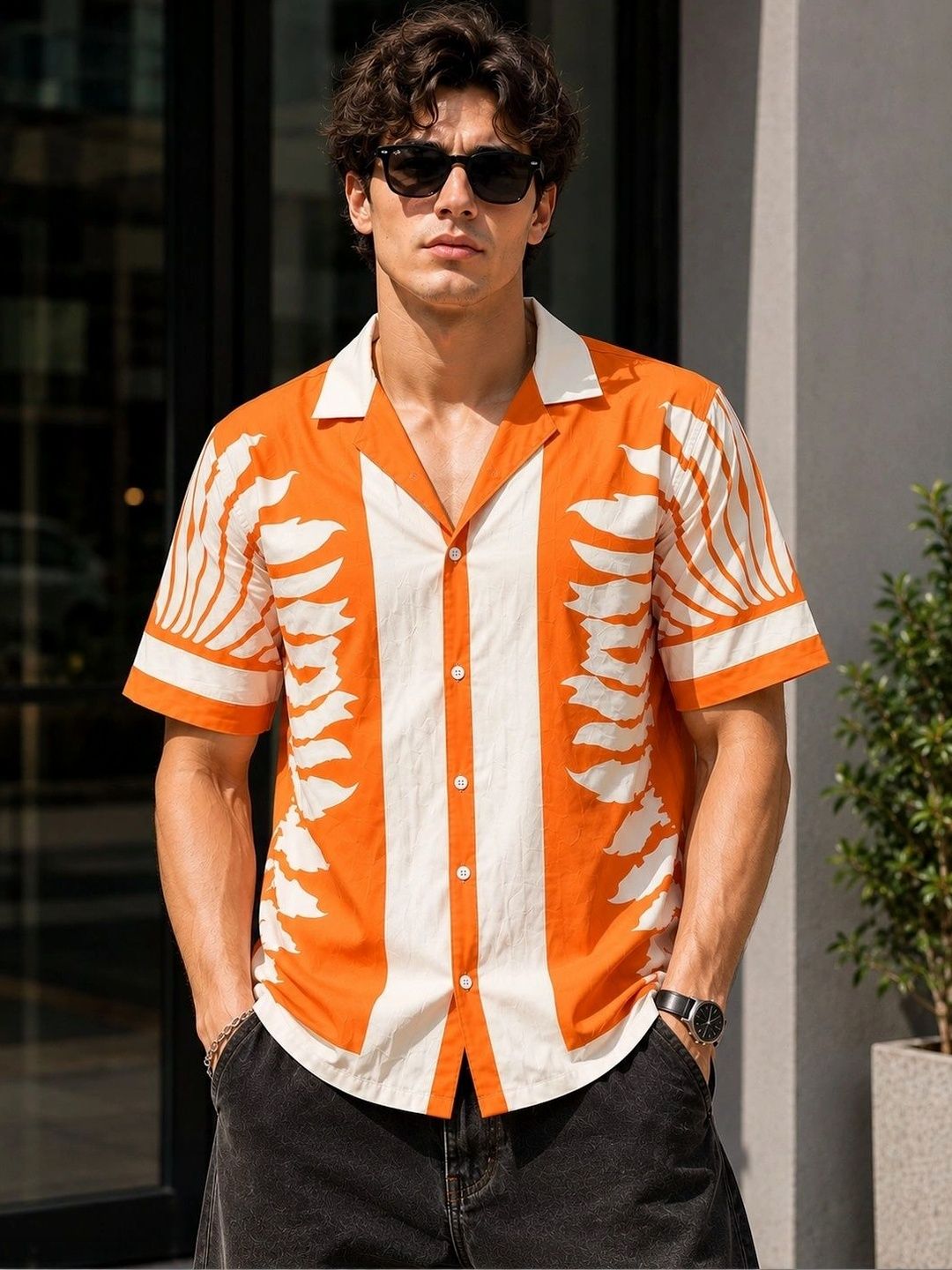 HENSHIKA Men Relaxed Printed Casual Shirt-picture-18