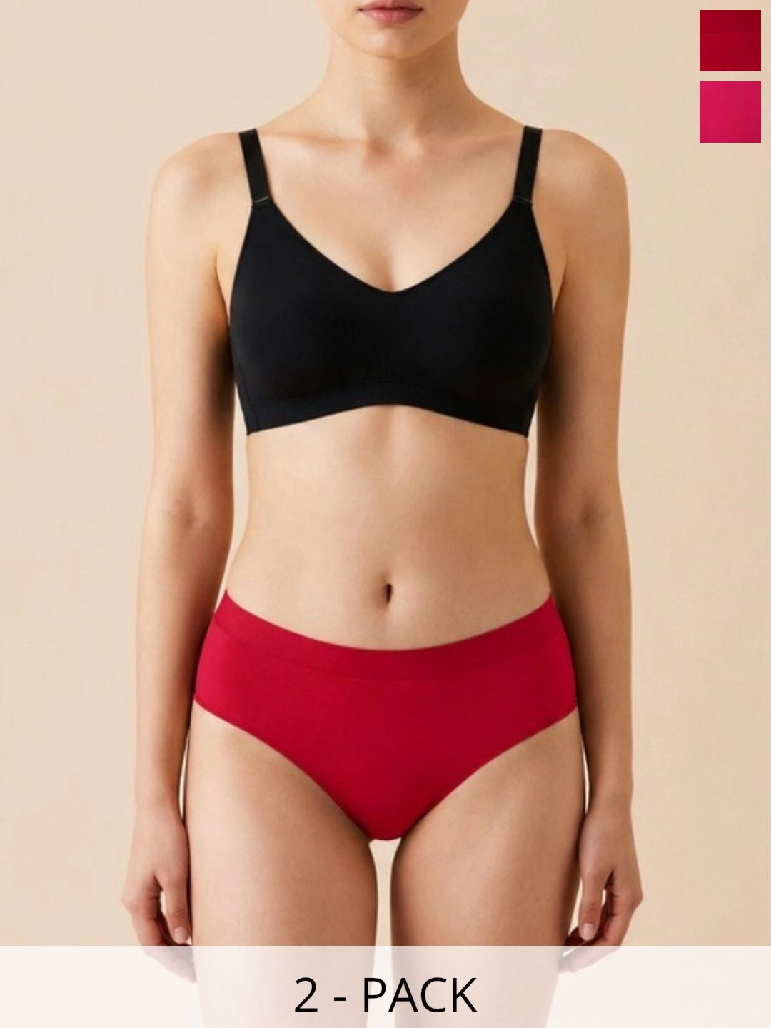 MORDEN MUSE Women Pack of 2 Seamless Assorted Cotton Hipster Briefs-picture-46